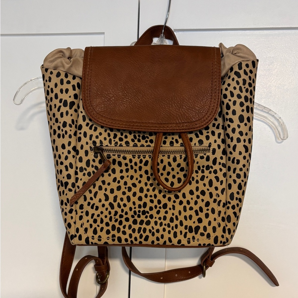 Universal Threads Brown and Tan Leopard Print  small purse Backpack
